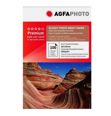 PAPEL AGFA 10X15 210GR 100 HOJAS PAPEL AGFA 10X15 210GR 100 HOJAS