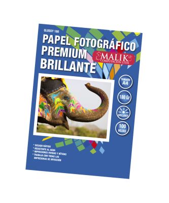 Papel Fotográfico 180g 100 Hojas A4 para Inyección de Tinta