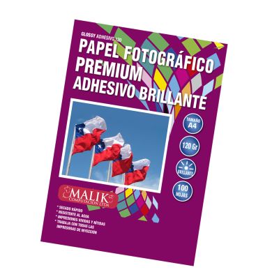 PAPEL GLOSSY ADHESIVO 100 HOJAS 135GR PAPEL GLOSSY ADHESIVO 100 HOJAS 135GR