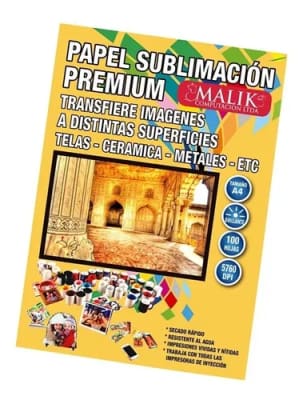 PAPEL SUBLIMACION 5760 DPI 100 HOJAS A4 CALIDAD PREMIUM