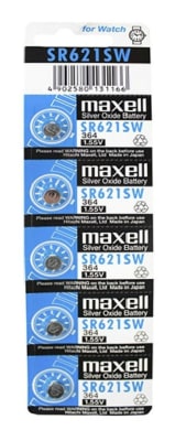PILAS SILVER OXIDO MAXELL SR621SW