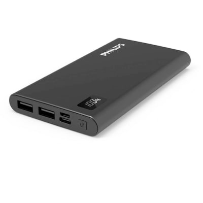 POWER BANK PHILIPS 10000 mAh NEGRO POWER BANK PHILIPS 10000 mAh NEGRO