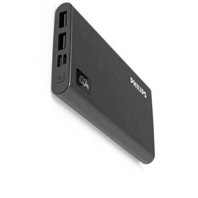 POWER BANK PHILIPS 10000 mAh NEGRO POWER BANK PHILIPS 10000 mAh NEGRO