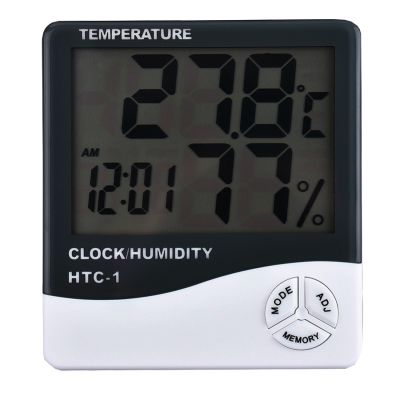 RELOJ Y TERMOMETRO DIGITAL CON ALARMA HÚMEDAD