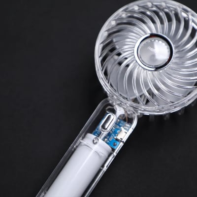 VENTILADOR DE MANO TRANSPARENTE 3 VELOCIDADES 5V 1.2W 1200MAH REMAX RS-SF01