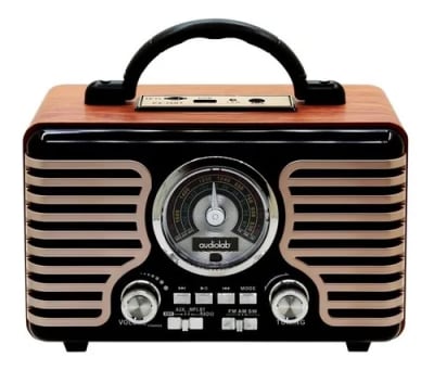 RADIO RETRO PORTATIL BLUETOOTH/FM/USB/SD/RECARGABLE INALAMBRICO10W AP02059 RADIO RETRO PORTATIL BLUETOOTH/FM/USB/SD/RECARGABLE INALAMBRICO10W AP02059