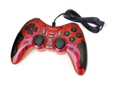 JOYPAD USB DOUBLE VIBRATION RED ROJO