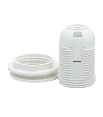 PORTA LAMPARAS E27 C/ROSCA 250V 10A BLANCO