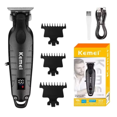 MAQUINA DE CORTAR PELO KEMEI RECARGABLE LCD DISPLAY KM-2293