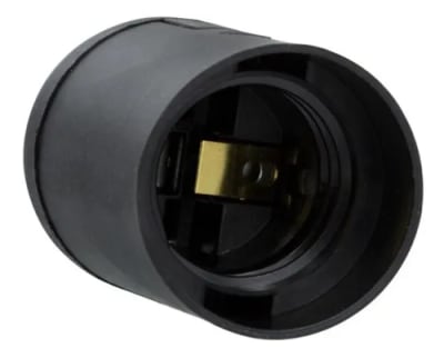 PORTA LAMPARAS E27 SIMPLE 250V 10A NEGRO 