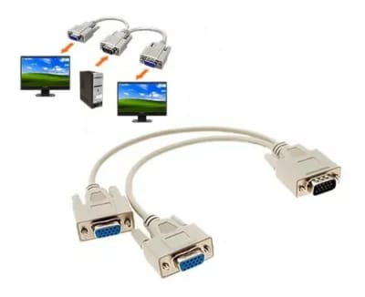 ADAPTADOR VGA SPLITTER 1 A 2 DM 01015 27CM