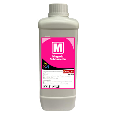 TINTA 1 LITRO SUBLIMACION MARCA MALIK MAGENTA