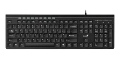 TECLADO ALÁMBRICO USB SLIMSTAR 230 NEGRO NEGRO
