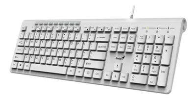 TECLADO ALÁMBRICO USB SLIMSTAR 230 BLANCO Y NEGRO