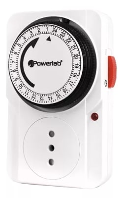 POWERLAB TIMER ANALOGO DIARIO 2000W 24HORAS