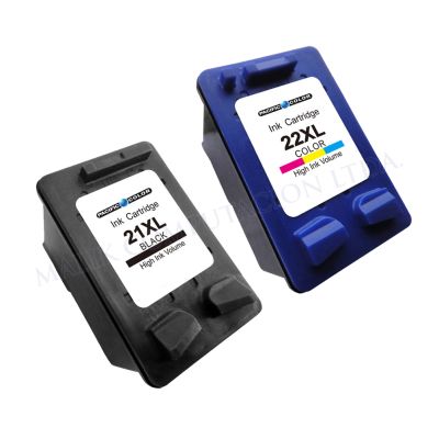 PACK DE CARTUCHOS PARA HP 21 Y 22 NEGRO Y COLOR XL