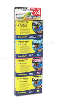PACK 4 CARTUCHOS 731 732 733 734 EPSON ALTERNATIVOS