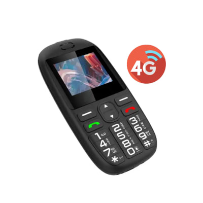 TELEFONO SENIOR PANTALLA 1,77 DUAL SIM 4G BLACK