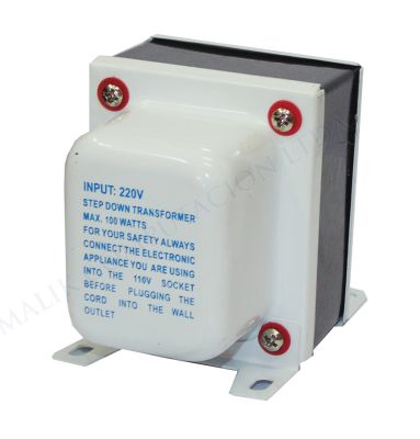 TRANSFORMADOR 100w 220v a 110V CON TIERRA