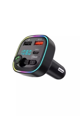 TRANSMISOR FM BT 12V-24V + CARGADOR RAPIDO 20W 2USB QC3.0 + PD 3.1A + MSD MLAB