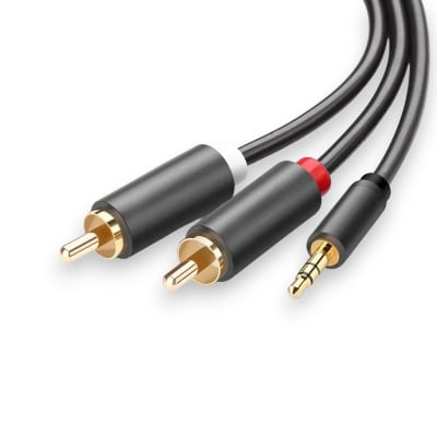 CABLE PLUS 3.5 A 2 RCA SUPER CON BOLSA