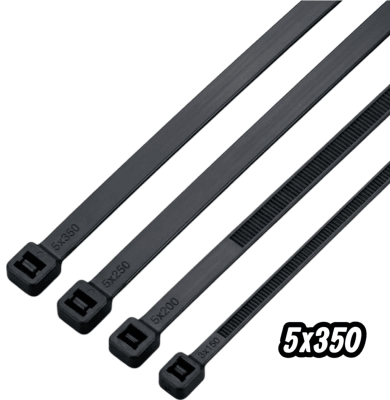 Amarra Cable 5x350mm (100 unidades) Calidad Industrial