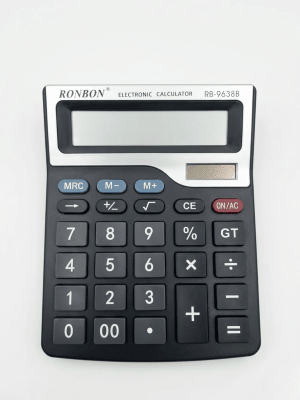 Calculadora Ronbon RB-9638B - 12 Dígitos Oficina y Negocio