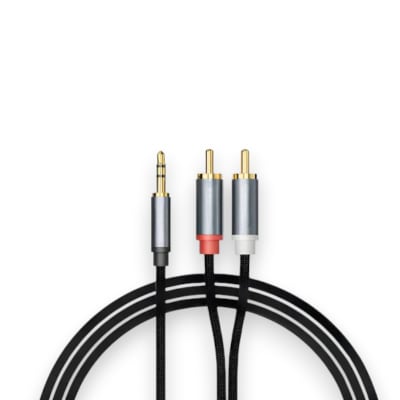 CABLE PLUS 3.5 A 2 RCA SUPER CON BOLSA