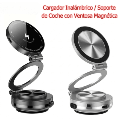 Soporte Auto Carga Rápida C3/C5 - Porta Celular BK/GY