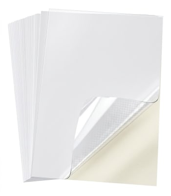 Papel Vinilo Transparente Adhesivo 20 Hojas 80um A4