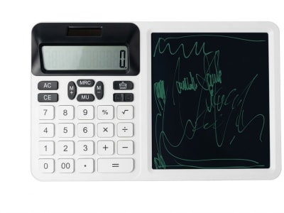 Calculadora 12 Dígitos con Pizarra LCD y Lápiz - 2 en 1