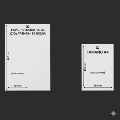 Papel Fotografico A3 Brillante 210g Premium 50 Hojas A3