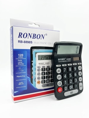 Calculadora Ronbon RB-8898S | 12 Dígitos | Pantalla Grande