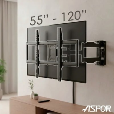 SOPORTE DE MURO PARA TV DOBLE BRAZO XL120 55