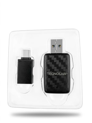 ADAPTADOR CARPLAY 2 EN 1 TECNOLAB CON ADAPTADOR USB-C TL885