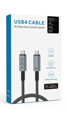 Cable Tipo C 240W 2m - 40Gbps 8K Video Carga Ultra Rápida