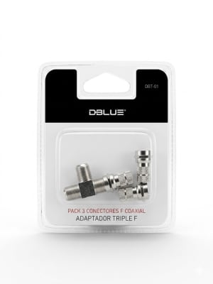 CONECTOR COAXIAL T + 3 PUNTAS DE UNION RG-6 DBSPLIT001