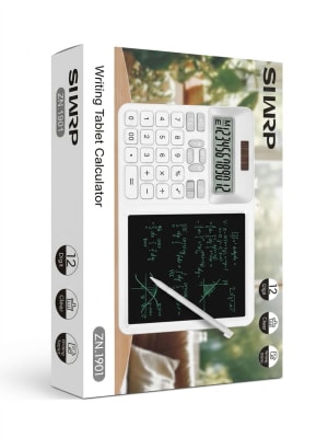 Calculadora 12 Dígitos con Pizarra LCD y Lápiz - 2 en 1