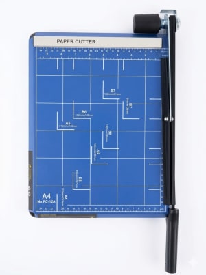 Guillotina de Palanca Aprait PC-12A Tamaño A4 - Azul