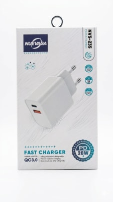 Cargador Tipo C 20W Nuevasa NVS-235 - Pared Ultra Rápido