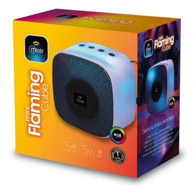 MLAB PARLANTE MINI FLAMING CUBE NEGRO