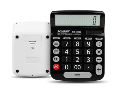 Calculadora Ronbon RB-8898S | 12 Dígitos | Pantalla Grande