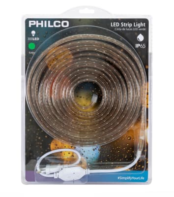 HUINCHA LED 5 MTS 300 LED 220V PHILCO VERDE