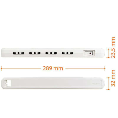 ALARGADOR ULTRA SLIM 4 PUERTOS CON SWITCH BLANCO