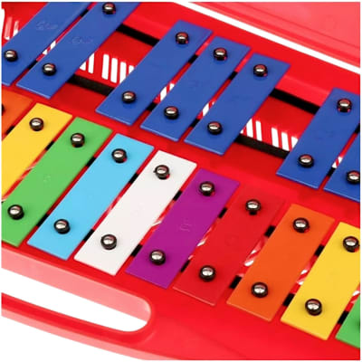 Metalofono 25 Notas Premium Malik Rojo con 4 Baquetas