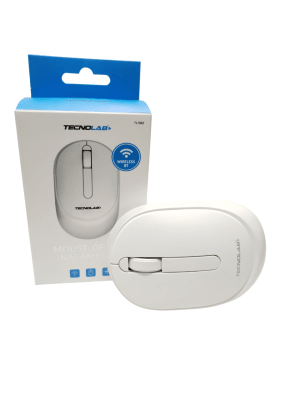 MOUSE INALAMBRICO + 2.4ghz TECNOLAB 1000 DPI 3 BOTONES WHITE TL582W