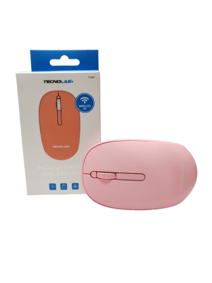 MOUSE INALAMBRICO + 2.4ghz TECNOLAB 1000 DPI 3 BOTONES PINK TL583P