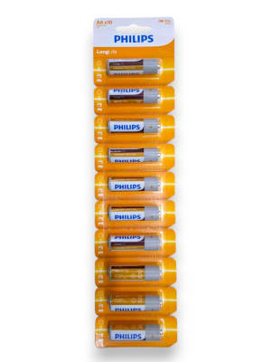PACK 10 PILAS AA CLORURO ZINC TIRA 270PHI09208
