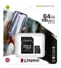 KINGSTON MICRO SD 64GB CLASE 10 CANVAS PLUS1