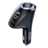 CARGADOR RAPIDO PARA AUTO 12V-24V 88.5W NEGRO REMAX RCC3391